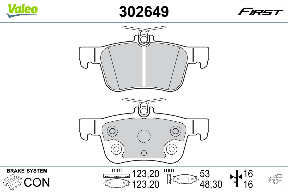 VALEO Fékbetét, mind 302649_VALEO